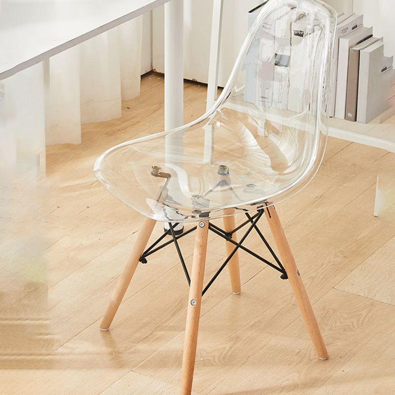 Modern Style Plastic Dining Armless Chair Solid Back Dining SIde Chairs for Home Use Clearhalo ' kitchen&dining_furn' 'Dining Chairs' 'Dining Tables & Seating' 'dining_chair' 'Furniture' 'furniture_dining_chair' 'Kitchen & Dining Furniture' 'kitchen' 3957620