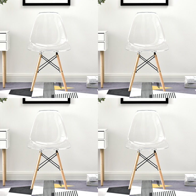 Modern Style Plastic Dining Armless Chair Solid Back Dining SIde Chairs for Home Use White Set of 4 Clearhalo ' kitchen&dining_furn' 'Dining Chairs' 'Dining Tables & Seating' 'dining_chair' 'Furniture' 'furniture_dining_chair' 'Kitchen & Dining Furniture' 'kitchen' 3957623