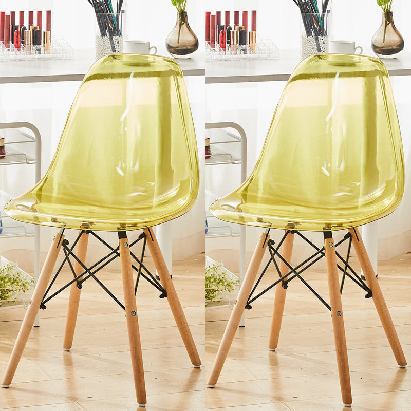 Modern Style Plastic Dining Armless Chair Solid Back Dining SIde Chairs for Home Use Green Set of 2 Clearhalo ' kitchen&dining_furn' 'Dining Chairs' 'Dining Tables & Seating' 'dining_chair' 'Furniture' 'furniture_dining_chair' 'Kitchen & Dining Furniture' 'kitchen' 3957625