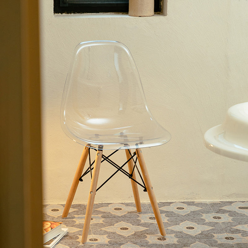 Modern Style Plastic Dining Armless Chair Solid Back Dining SIde Chairs for Home Use Clearhalo ' kitchen&dining_furn' 'Dining Chairs' 'Dining Tables & Seating' 'dining_chair' 'Furniture' 'furniture_dining_chair' 'Kitchen & Dining Furniture' 'kitchen' 3957626