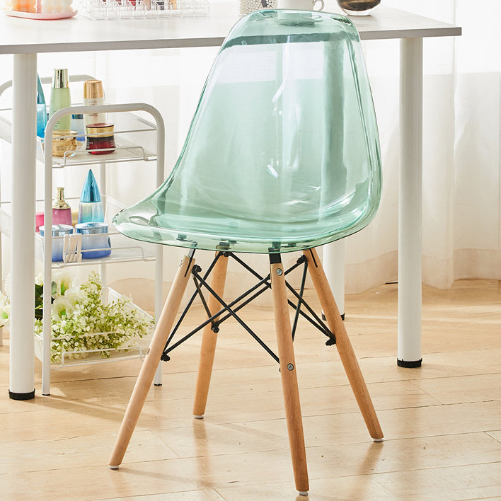 Modern Style Plastic Dining Armless Chair Solid Back Dining SIde Chairs for Home Use Blue 1 Piece Clearhalo ' kitchen&dining_furn' 'Dining Chairs' 'Dining Tables & Seating' 'dining_chair' 'Furniture' 'furniture_dining_chair' 'Kitchen & Dining Furniture' 'kitchen' 3957629