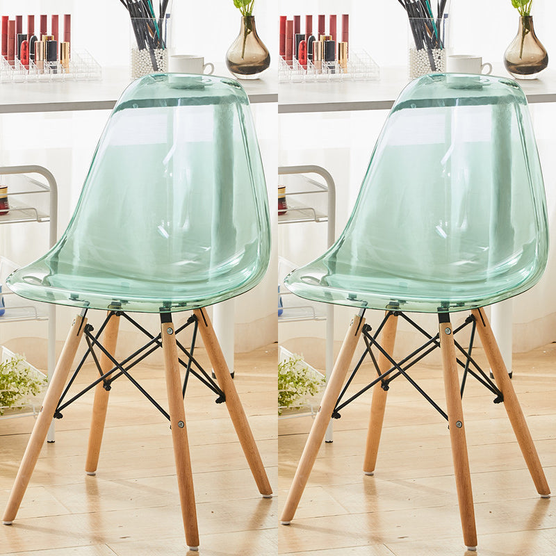 Modern Style Plastic Dining Armless Chair Solid Back Dining SIde Chairs for Home Use Blue Set of 2 Clearhalo ' kitchen&dining_furn' 'Dining Chairs' 'Dining Tables & Seating' 'dining_chair' 'Furniture' 'furniture_dining_chair' 'Kitchen & Dining Furniture' 'kitchen' 3957631
