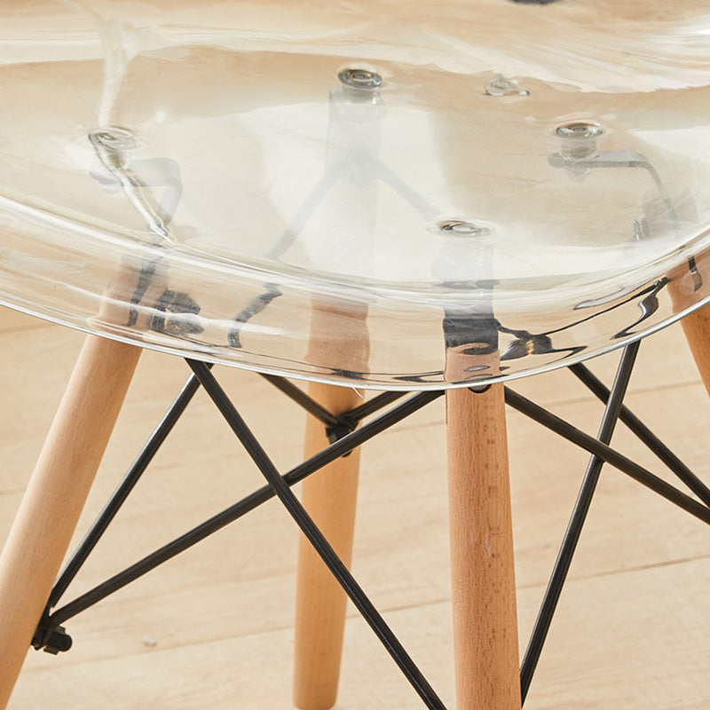 Modern Style Plastic Dining Armless Chair Solid Back Dining SIde Chairs for Home Use Clearhalo ' kitchen&dining_furn' 'Dining Chairs' 'Dining Tables & Seating' 'dining_chair' 'Furniture' 'furniture_dining_chair' 'Kitchen & Dining Furniture' 'kitchen' 3957633