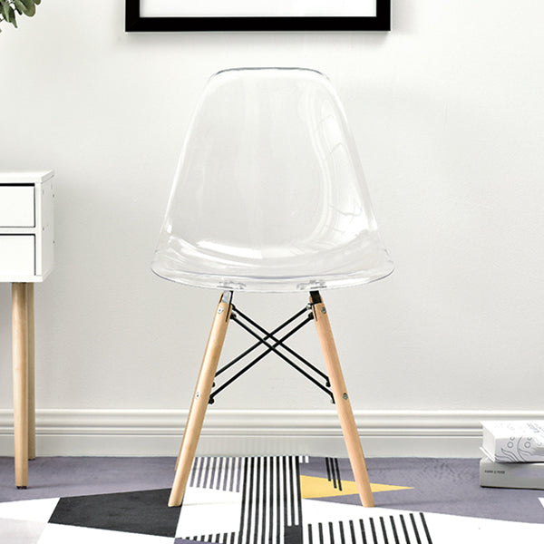 Modern Style Plastic Dining Armless Chair Solid Back Dining SIde Chairs for Home Use White 1 Piece Clearhalo ' kitchen&dining_furn' 'Dining Chairs' 'Dining Tables & Seating' 'dining_chair' 'Furniture' 'furniture_dining_chair' 'Kitchen & Dining Furniture' 'kitchen' 3957636