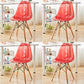 Modern Style Plastic Dining Armless Chair Solid Back Dining SIde Chairs for Home Use Red Set of 4 Clearhalo ' kitchen&dining_furn' 'Dining Chairs' 'Dining Tables & Seating' 'dining_chair' 'Furniture' 'furniture_dining_chair' 'Kitchen & Dining Furniture' 'kitchen' 3957639