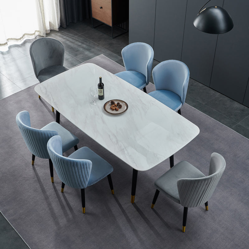 Glam Wood Dining Room Chairs Velvet Dining Armless Chairs for Home Use (Set of 2) Clearhalo ' kitchen&dining_furn' 'Dining Chairs' 'Dining Tables & Seating' 'dining_chair' 'furn' 'furn_dining_chair' 'Furniture' 'furniture_dining_chair' 'Kitchen & Dining Furniture' 'kitchen' 3957651