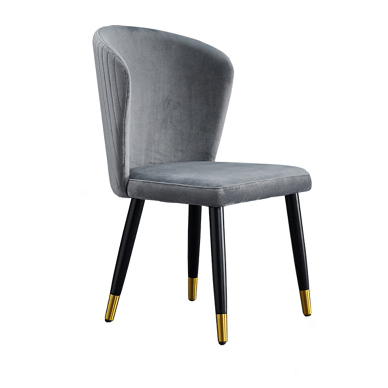 Glam Wood Dining Room Chairs Velvet Dining Armless Chairs for Home Use (Set of 2) Clearhalo ' kitchen&dining_furn' 'Dining Chairs' 'Dining Tables & Seating' 'dining_chair' 'furn' 'furn_dining_chair' 'Furniture' 'furniture_dining_chair' 'Kitchen & Dining Furniture' 'kitchen' 3957652