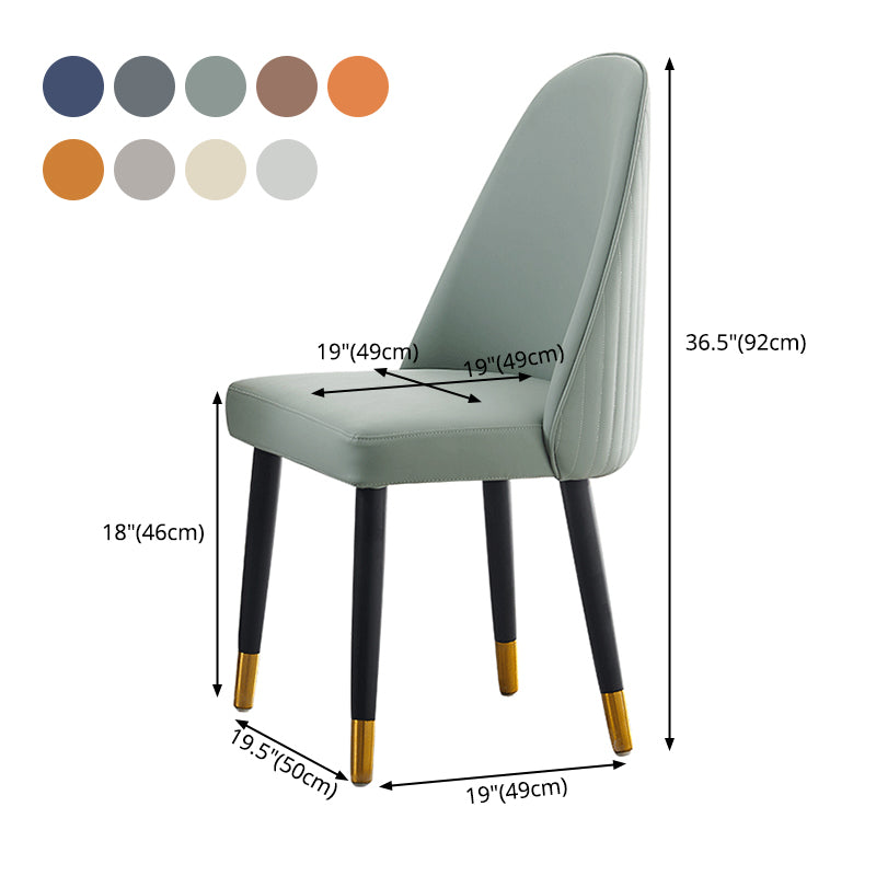 Glam Wood Dining Room Chairs Upholstered Armless Dining Chairs for Home Use (Set of 2) Clearhalo ' kitchen&dining_furn' 'Dining Chairs' 'Dining Tables & Seating' 'dining_chair' 'furn' 'furn_dining_chair' 'Furniture' 'furniture_dining_chair' 'Kitchen & Dining Furniture' 'kitchen' 3957681