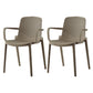 Contemporary Style Plastic Dining Arm Chairs Solid Back Stackable Chairs Camel 2 Piece Set Clearhalo ' kitchen&dining_furn' 'Dining Chairs' 'Dining Tables & Seating' 'dining_chair' 'furn' 'furn_dining_chair' 'Furniture' 'furniture_dining_chair' 'Kitchen & Dining Furniture' 'kitchen' 3957711