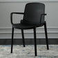 Contemporary Style Plastic Dining Arm Chairs Solid Back Stackable Chairs Black 1 Piece Clearhalo ' kitchen&dining_furn' 'Dining Chairs' 'Dining Tables & Seating' 'dining_chair' 'furn' 'furn_dining_chair' 'Furniture' 'furniture_dining_chair' 'Kitchen & Dining Furniture' 'kitchen' 3957713