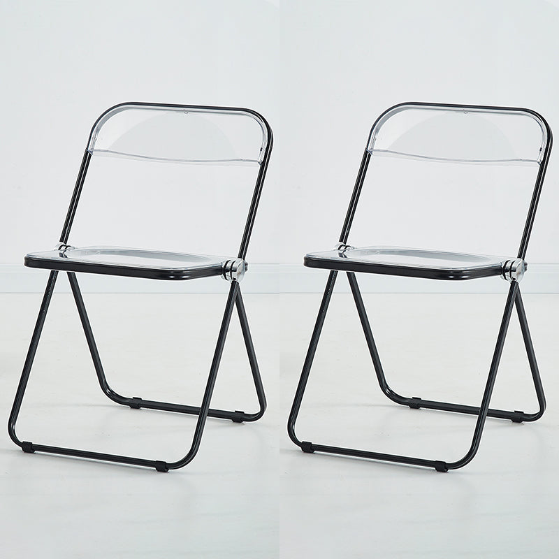 Metal Modern Indoor-Outdoor Chair Armless Open Back Dining Side Chair Black 2 Piece Set Clearhalo ' kitchen&dining_furn' 'Dining Chairs' 'Dining Tables & Seating' 'dining_chair' 'furn' 'furn_dining_chair' 'Furniture' 'furniture_dining_chair' 'Kitchen & Dining Furniture' 'kitchen' 3957756