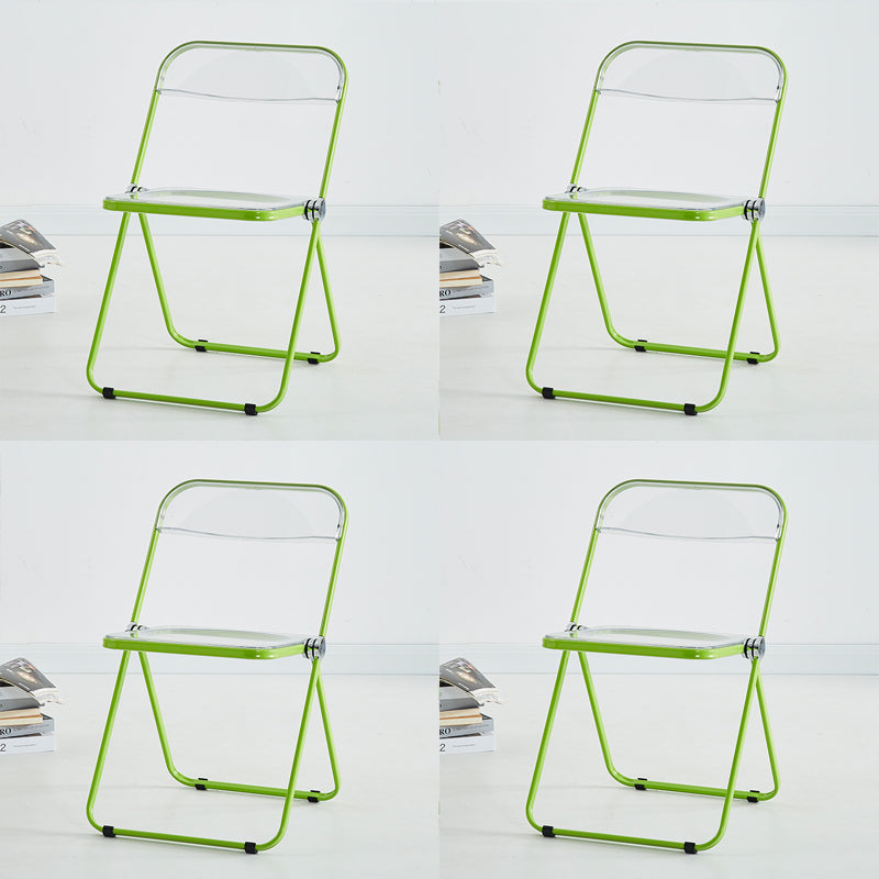 Metal Modern Indoor-Outdoor Chair Armless Open Back Dining Side Chair Green 4 Piece Set Clearhalo ' kitchen&dining_furn' 'Dining Chairs' 'Dining Tables & Seating' 'dining_chair' 'furn' 'furn_dining_chair' 'Furniture' 'furniture_dining_chair' 'Kitchen & Dining Furniture' 'kitchen' 3957757