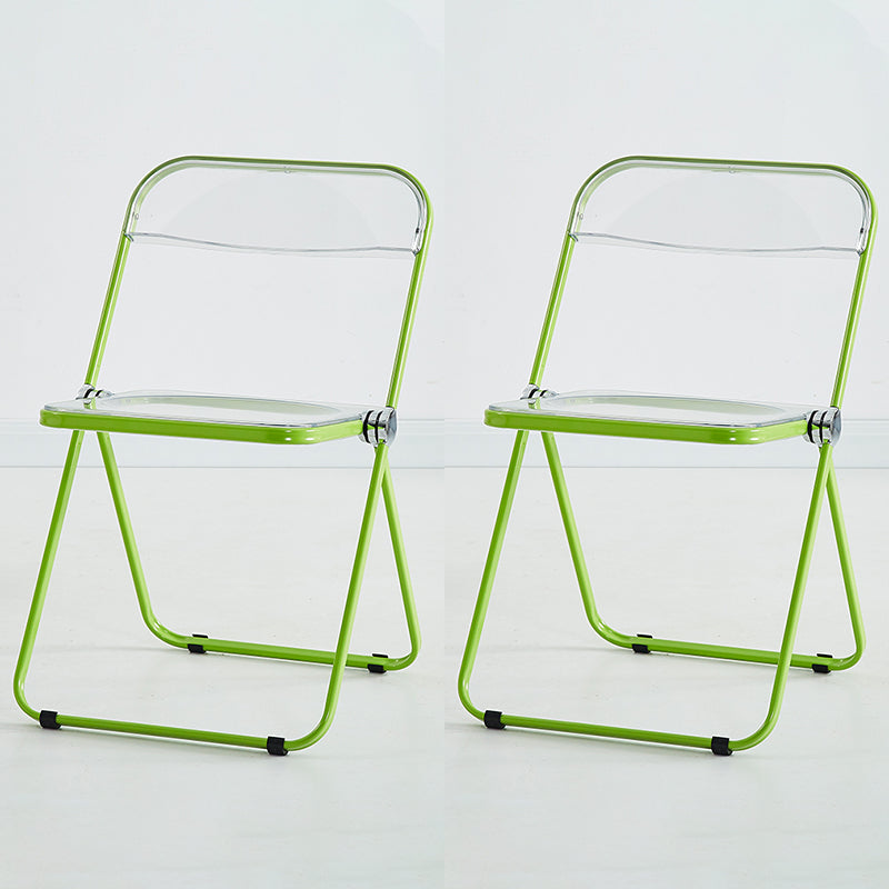 Metal Modern Indoor-Outdoor Chair Armless Open Back Dining Side Chair Green 2 Piece Set Clearhalo ' kitchen&dining_furn' 'Dining Chairs' 'Dining Tables & Seating' 'dining_chair' 'furn' 'furn_dining_chair' 'Furniture' 'furniture_dining_chair' 'Kitchen & Dining Furniture' 'kitchen' 3957759