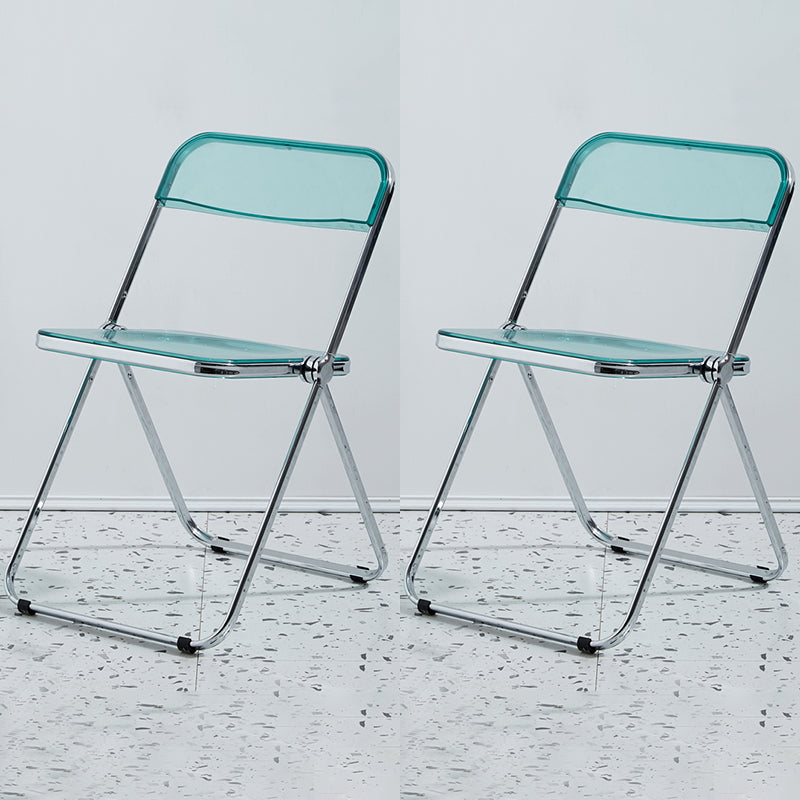 Metal Modern Indoor-Outdoor Chair Armless Open Back Dining Side Chair Lake Blue 2 Piece Set Clearhalo ' kitchen&dining_furn' 'Dining Chairs' 'Dining Tables & Seating' 'dining_chair' 'furn' 'furn_dining_chair' 'Furniture' 'furniture_dining_chair' 'Kitchen & Dining Furniture' 'kitchen' 3957762