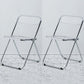 Metal Modern Indoor-Outdoor Chair Armless Open Back Dining Side Chair Clear 2 Piece Set Clearhalo ' kitchen&dining_furn' 'Dining Chairs' 'Dining Tables & Seating' 'dining_chair' 'furn' 'furn_dining_chair' 'Furniture' 'furniture_dining_chair' 'Kitchen & Dining Furniture' 'kitchen' 3957765