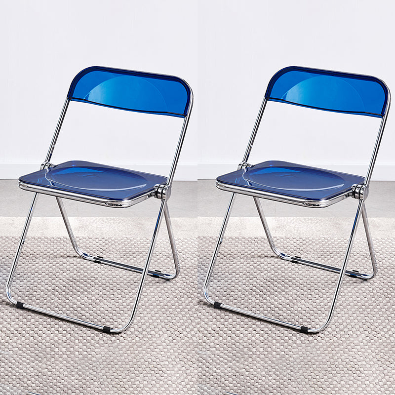 Metal Modern Indoor-Outdoor Chair Armless Open Back Dining Side Chair Blue 2 Piece Set Clearhalo ' kitchen&dining_furn' 'Dining Chairs' 'Dining Tables & Seating' 'dining_chair' 'furn' 'furn_dining_chair' 'Furniture' 'furniture_dining_chair' 'Kitchen & Dining Furniture' 'kitchen' 3957768