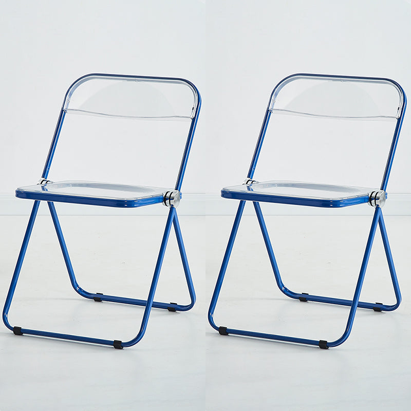 Metal Modern Indoor-Outdoor Chair Armless Open Back Dining Side Chair Dark Blue 2 Piece Set Clearhalo ' kitchen&dining_furn' 'Dining Chairs' 'Dining Tables & Seating' 'dining_chair' 'furn' 'furn_dining_chair' 'Furniture' 'furniture_dining_chair' 'Kitchen & Dining Furniture' 'kitchen' 3957771