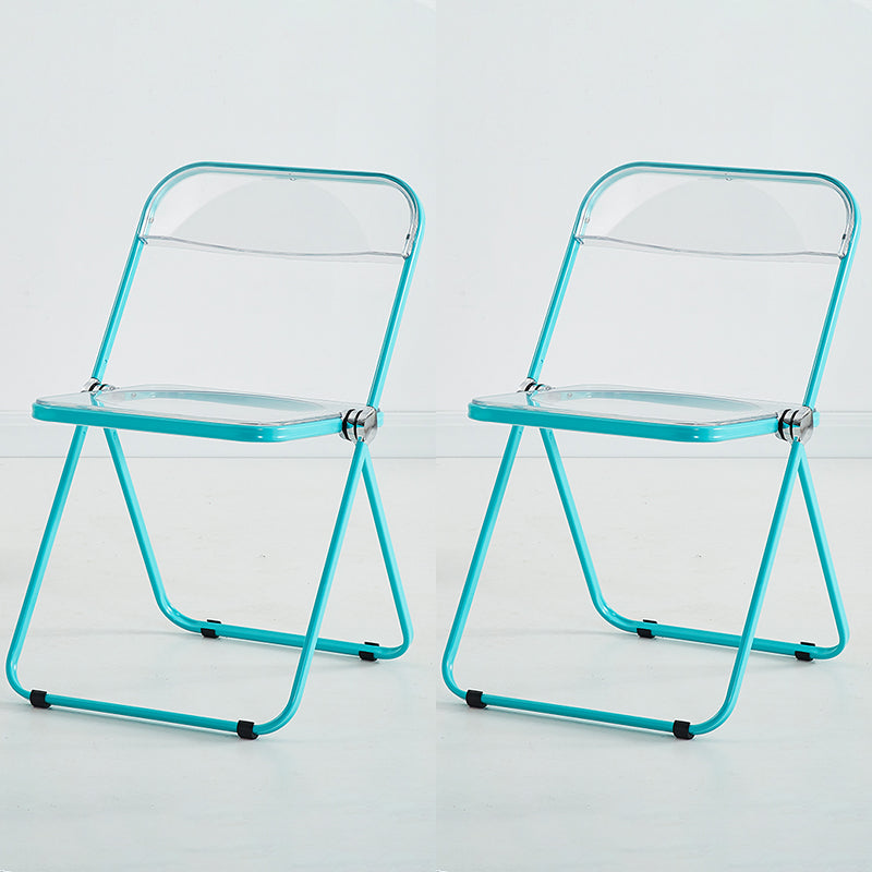 Metal Modern Indoor-Outdoor Chair Armless Open Back Dining Side Chair Light Blue 2 Piece Set Clearhalo ' kitchen&dining_furn' 'Dining Chairs' 'Dining Tables & Seating' 'dining_chair' 'furn' 'furn_dining_chair' 'Furniture' 'furniture_dining_chair' 'Kitchen & Dining Furniture' 'kitchen' 3957783