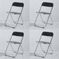 Metal Modern Indoor-Outdoor Chair Armless Open Back Dining Side Chair Gloss Black 4 Piece Set Clearhalo ' kitchen&dining_furn' 'Dining Chairs' 'Dining Tables & Seating' 'dining_chair' 'furn' 'furn_dining_chair' 'Furniture' 'furniture_dining_chair' 'Kitchen & Dining Furniture' 'kitchen' 3957784