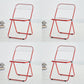 Metal Modern Indoor-Outdoor Chair Armless Open Back Dining Side Chair Brick Red 4 Piece Set Clearhalo ' kitchen&dining_furn' 'Dining Chairs' 'Dining Tables & Seating' 'dining_chair' 'furn' 'furn_dining_chair' 'Furniture' 'furniture_dining_chair' 'Kitchen & Dining Furniture' 'kitchen' 3957793
