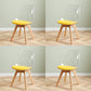 Contemporary Beech Wood Chair Set Solid Back Side Dining Kitchen Chairs Yellow Set of 4 Clearhalo ' kitchen&dining_furn' 'Dining Chairs' 'Dining Tables & Seating' 'dining_chair' 'Furniture' 'furniture_dining_chair' 'Kitchen & Dining Furniture' 'kitchen' 3957801