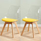 Contemporary Beech Wood Chair Set Solid Back Side Dining Kitchen Chairs Yellow Set of 2 Clearhalo ' kitchen&dining_furn' 'Dining Chairs' 'Dining Tables & Seating' 'dining_chair' 'Furniture' 'furniture_dining_chair' 'Kitchen & Dining Furniture' 'kitchen' 3957804