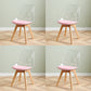 Contemporary Beech Wood Chair Set Solid Back Side Dining Kitchen Chairs Pink Set of 4 Clearhalo ' kitchen&dining_furn' 'Dining Chairs' 'Dining Tables & Seating' 'dining_chair' 'Furniture' 'furniture_dining_chair' 'Kitchen & Dining Furniture' 'kitchen' 3957806
