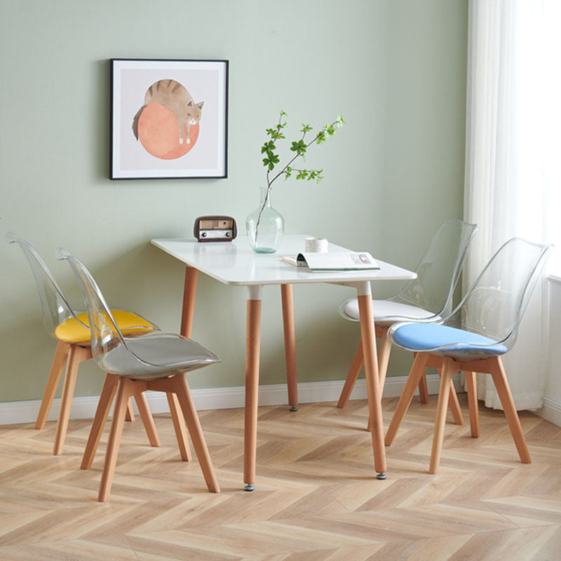 Contemporary Beech Wood Chair Set Solid Back Side Dining Kitchen Chairs Clearhalo ' kitchen&dining_furn' 'Dining Chairs' 'Dining Tables & Seating' 'dining_chair' 'Furniture' 'furniture_dining_chair' 'Kitchen & Dining Furniture' 'kitchen' 3957807