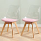 Contemporary Beech Wood Chair Set Solid Back Side Dining Kitchen Chairs Pink Set of 2 Clearhalo ' kitchen&dining_furn' 'Dining Chairs' 'Dining Tables & Seating' 'dining_chair' 'Furniture' 'furniture_dining_chair' 'Kitchen & Dining Furniture' 'kitchen' 3957810