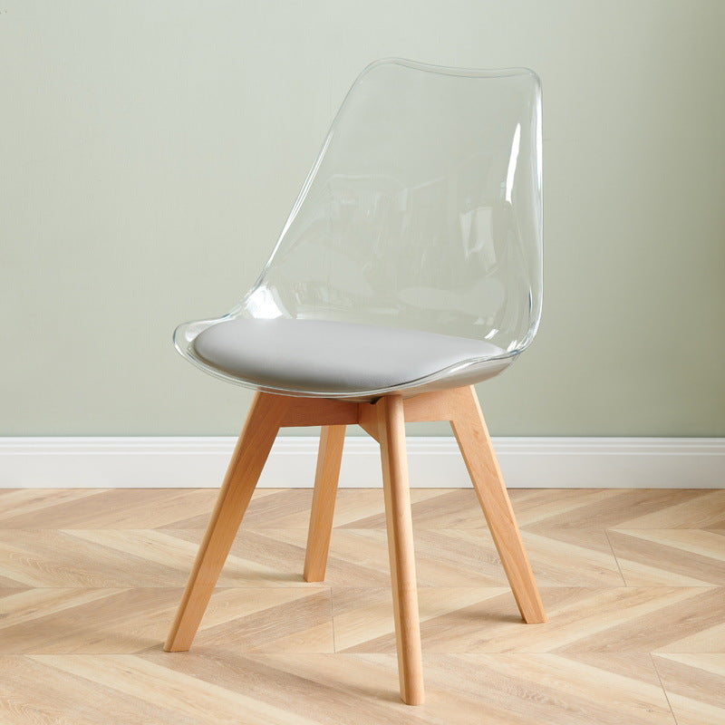 Contemporary Beech Wood Chair Set Solid Back Side Dining Kitchen Chairs Grey 1 Piece Clearhalo ' kitchen&dining_furn' 'Dining Chairs' 'Dining Tables & Seating' 'dining_chair' 'Furniture' 'furniture_dining_chair' 'Kitchen & Dining Furniture' 'kitchen' 3957815