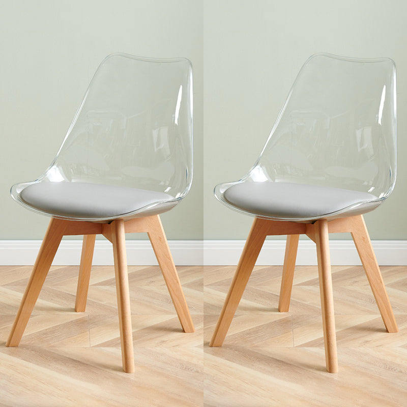 Contemporary Beech Wood Chair Set Solid Back Side Dining Kitchen Chairs Grey Set of 2 Clearhalo ' kitchen&dining_furn' 'Dining Chairs' 'Dining Tables & Seating' 'dining_chair' 'Furniture' 'furniture_dining_chair' 'Kitchen & Dining Furniture' 'kitchen' 3957817