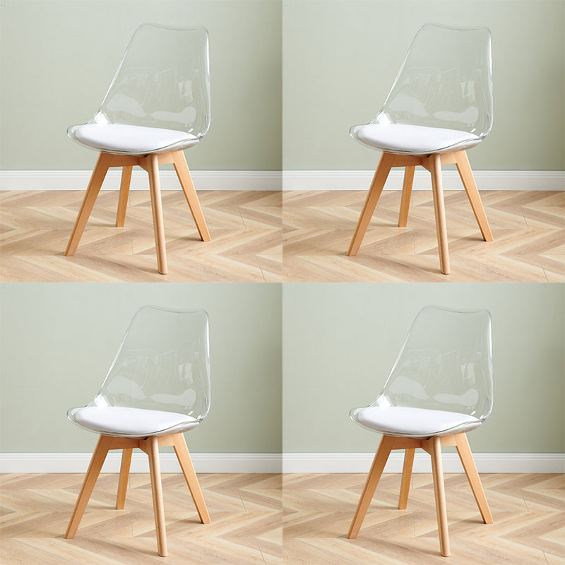 Contemporary Beech Wood Chair Set Solid Back Side Dining Kitchen Chairs Gray-White Set of 4 Clearhalo ' kitchen&dining_furn' 'Dining Chairs' 'Dining Tables & Seating' 'dining_chair' 'Furniture' 'furniture_dining_chair' 'Kitchen & Dining Furniture' 'kitchen' 3957818