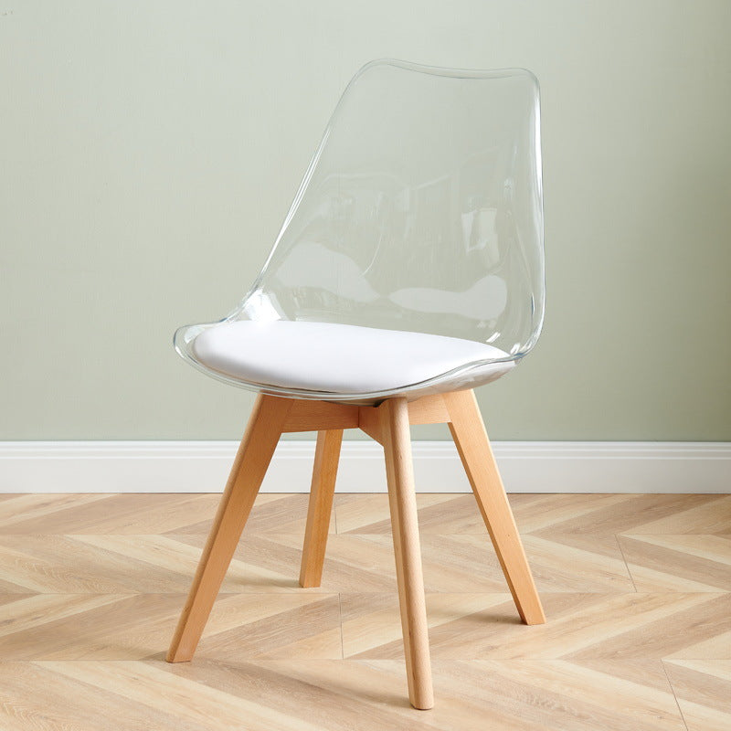 Contemporary Beech Wood Chair Set Solid Back Side Dining Kitchen Chairs Gray-White 1 Piece Clearhalo ' kitchen&dining_furn' 'Dining Chairs' 'Dining Tables & Seating' 'dining_chair' 'Furniture' 'furniture_dining_chair' 'Kitchen & Dining Furniture' 'kitchen' 3957820