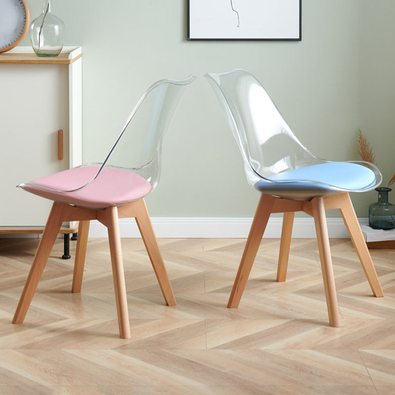 Contemporary Beech Wood Chair Set Solid Back Side Dining Kitchen Chairs Clearhalo ' kitchen&dining_furn' 'Dining Chairs' 'Dining Tables & Seating' 'dining_chair' 'Furniture' 'furniture_dining_chair' 'Kitchen & Dining Furniture' 'kitchen' 3957822