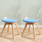 Contemporary Beech Wood Chair Set Solid Back Side Dining Kitchen Chairs Blue Set of 2 Clearhalo ' kitchen&dining_furn' 'Dining Chairs' 'Dining Tables & Seating' 'dining_chair' 'Furniture' 'furniture_dining_chair' 'Kitchen & Dining Furniture' 'kitchen' 3957826