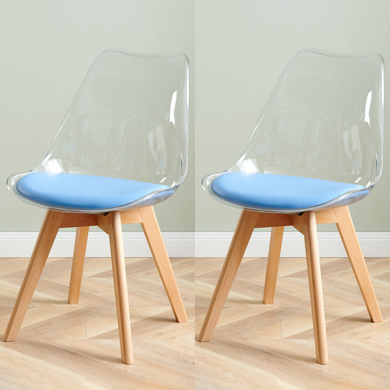 Contemporary Beech Wood Chair Set Solid Back Side Dining Kitchen Chairs Blue Set of 2 Clearhalo ' kitchen&dining_furn' 'Dining Chairs' 'Dining Tables & Seating' 'dining_chair' 'Furniture' 'furniture_dining_chair' 'Kitchen & Dining Furniture' 'kitchen' 3957826