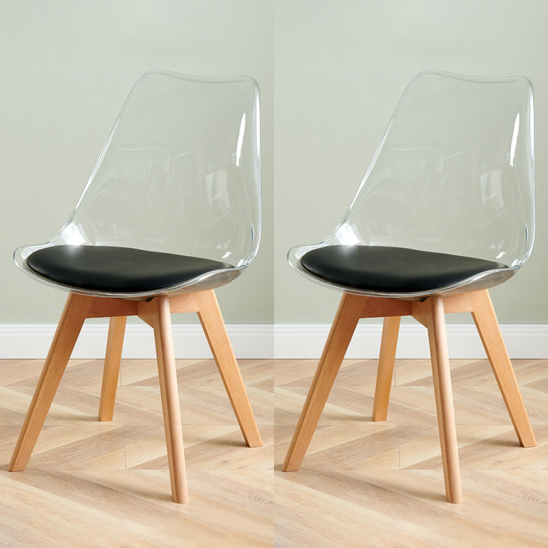 Contemporary Beech Wood Chair Set Solid Back Side Dining Kitchen Chairs Black Set of 2 Clearhalo ' kitchen&dining_furn' 'Dining Chairs' 'Dining Tables & Seating' 'dining_chair' 'Furniture' 'furniture_dining_chair' 'Kitchen & Dining Furniture' 'kitchen' 3957829