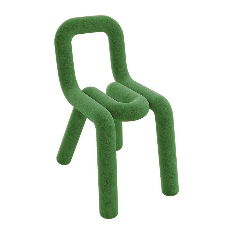 Designer Style Velvet Side Chair Matte Finish Open Back Dining Chairs for Home Olive Green 1 Piece Clearhalo ' kitchen&dining_furn' 'Dining Chairs' 'Dining Tables & Seating' 'dining_chair' 'furn' 'furn_dining_chair' 'Furniture' 'furniture_dining_chair' 'Kitchen & Dining Furniture' 'kitchen' 3957843