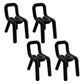 Designer Style Velvet Side Chair Matte Finish Open Back Dining Chairs for Home Black 4 Piece Set Clearhalo ' kitchen&dining_furn' 'Dining Chairs' 'Dining Tables & Seating' 'dining_chair' 'furn' 'furn_dining_chair' 'Furniture' 'furniture_dining_chair' 'Kitchen & Dining Furniture' 'kitchen' 3957851