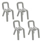 Designer Style Velvet Side Chair Matte Finish Open Back Dining Chairs for Home Light Gray 4 Piece Set Clearhalo ' kitchen&dining_furn' 'Dining Chairs' 'Dining Tables & Seating' 'dining_chair' 'furn' 'furn_dining_chair' 'Furniture' 'furniture_dining_chair' 'Kitchen & Dining Furniture' 'kitchen' 3957857
