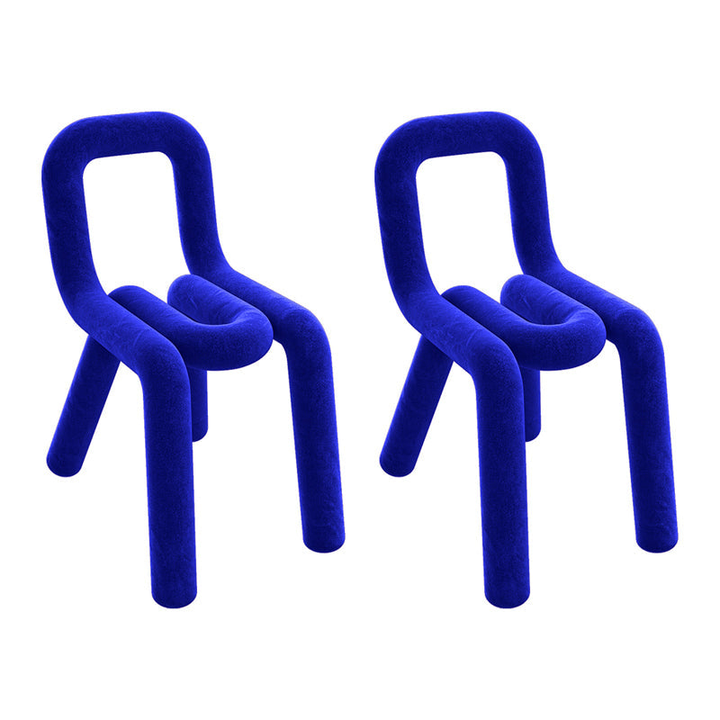 Designer Style Velvet Side Chair Matte Finish Open Back Dining Chairs for Home Royal Blue 2 Piece Set Clearhalo ' kitchen&dining_furn' 'Dining Chairs' 'Dining Tables & Seating' 'dining_chair' 'furn' 'furn_dining_chair' 'Furniture' 'furniture_dining_chair' 'Kitchen & Dining Furniture' 'kitchen' 3957859