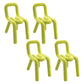 Designer Style Velvet Side Chair Matte Finish Open Back Dining Chairs for Home Yellow 4 Piece Set Clearhalo ' kitchen&dining_furn' 'Dining Chairs' 'Dining Tables & Seating' 'dining_chair' 'furn' 'furn_dining_chair' 'Furniture' 'furniture_dining_chair' 'Kitchen & Dining Furniture' 'kitchen' 3957869