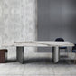 Metal Traditional Luxury Rectangle Table Sintered Stone Dining Table for Dining Room Clearhalo ' dining_table' 'Dining Tables & Seating' 'Dining Tables' 'furn' 'furn_dining_table' 'Furniture' 'furniture_dining_table' 'Kitchen & Dining Furniture' 'kitchen&dining_furn' 'kitchen' 'kitchen_dining_table' 3958831