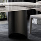 Metal Traditional Luxury Rectangle Table Sintered Stone Dining Table for Dining Room Clearhalo ' dining_table' 'Dining Tables & Seating' 'Dining Tables' 'furn' 'furn_dining_table' 'Furniture' 'furniture_dining_table' 'Kitchen & Dining Furniture' 'kitchen&dining_furn' 'kitchen' 'kitchen_dining_table' 3958834
