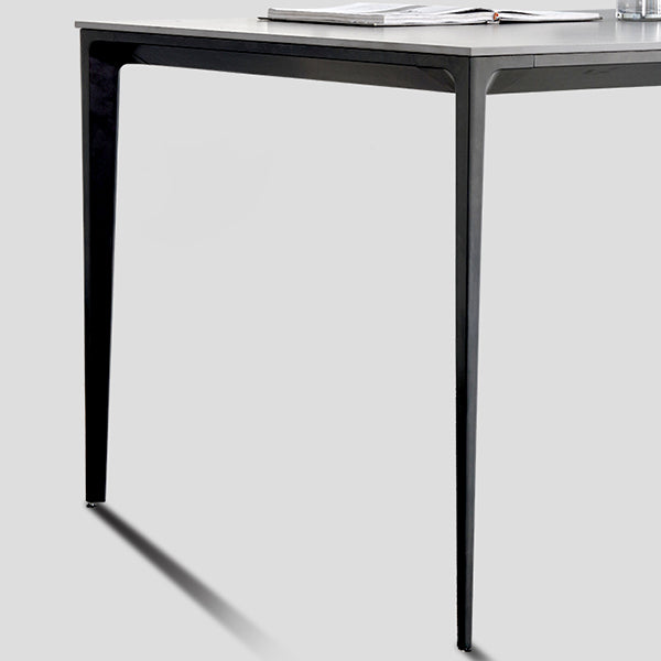 Industrial Style Home Sintered Stone Dining Table Metallic Base Rectangle Table Clearhalo ' dining_table' 'Dining Tables & Seating' 'Dining Tables' 'furn' 'furn_dining_table' 'Furniture' 'furniture_dining_table' 'Kitchen & Dining Furniture' 'kitchen&dining_furn' 'kitchen' 'kitchen_dining_table' 3958867