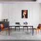 Industrial Style Home Sintered Stone Dining Table Metallic Base Rectangle Table Clearhalo ' dining_table' 'Dining Tables & Seating' 'Dining Tables' 'furn' 'furn_dining_table' 'Furniture' 'furniture_dining_table' 'Kitchen & Dining Furniture' 'kitchen&dining_furn' 'kitchen' 'kitchen_dining_table' 3958872