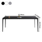 Industrial Style Home Sintered Stone Dining Table Metallic Base Rectangle Table Clearhalo ' dining_table' 'Dining Tables & Seating' 'Dining Tables' 'furn' 'furn_dining_table' 'Furniture' 'furniture_dining_table' 'Kitchen & Dining Furniture' 'kitchen&dining_furn' 'kitchen' 'kitchen_dining_table' 3958876