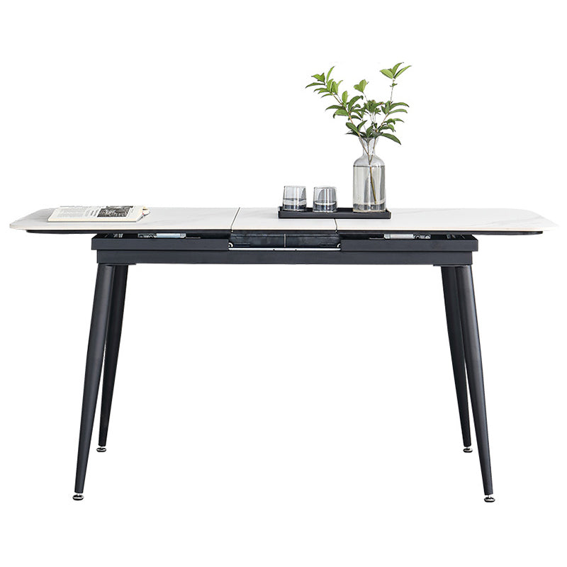 4-foot Stone Dinette Table Industrial Style Rectangle Dining Table with Drop Leaf Without Chairs Clearhalo ' dining_table' 'Dining Tables & Seating' 'Dining Tables' 'furn' 'furn_dining_table' 'Furniture' 'furniture_dining_table' 'Kitchen & Dining Furniture' 'kitchen&dining_furn' 'kitchen' 'kitchen_dining_table' 3958902