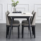 4-foot Stone Dinette Table Industrial Style Rectangle Dining Table with Drop Leaf Clearhalo ' dining_table' 'Dining Tables & Seating' 'Dining Tables' 'furn' 'furn_dining_table' 'Furniture' 'furniture_dining_table' 'Kitchen & Dining Furniture' 'kitchen&dining_furn' 'kitchen' 'kitchen_dining_table' 3958908