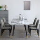 Rectangle Dining Site Table Luxury Style Stone Dining Room Collection with 4-foot Clearhalo ' dining_table' 'Dining Tables & Seating' 'Dining Tables' 'furn' 'furn_dining_table' 'Furniture' 'furniture_dining_table' 'Kitchen & Dining Furniture' 'kitchen&dining_furn' 'kitchen' 'kitchen_dining_table' 3958912